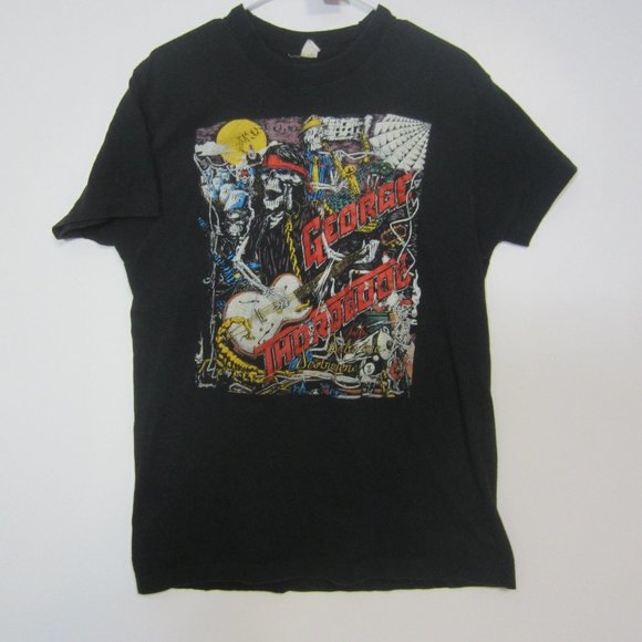 VINTAGE George Thorogood & The Destroyers Graphic T Shirt Size XL - Picture 2 of 5